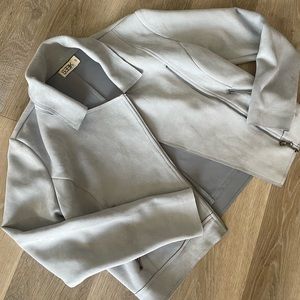 Women’s Blazer - Suede Size Small (Gray)